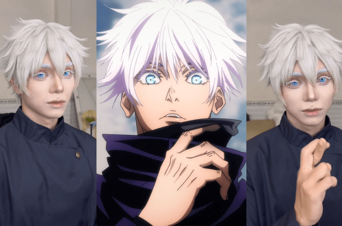 Gojo Saturo Cosplay Makeup Tutorial