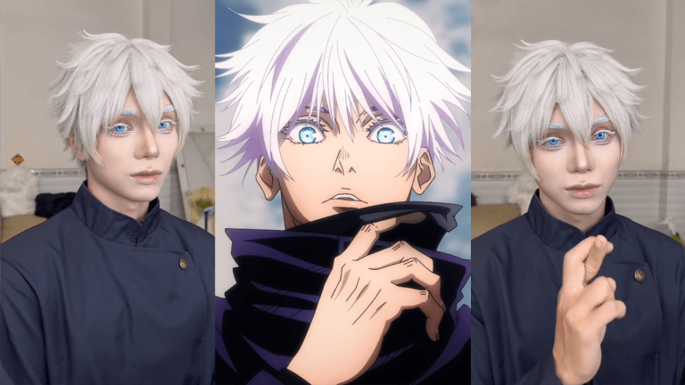 Gojo Saturo Cosplay Makeup Tutorial